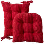 Ensembles de coussins de chaise berçante 2 pièces en velours côtelé antidérapants