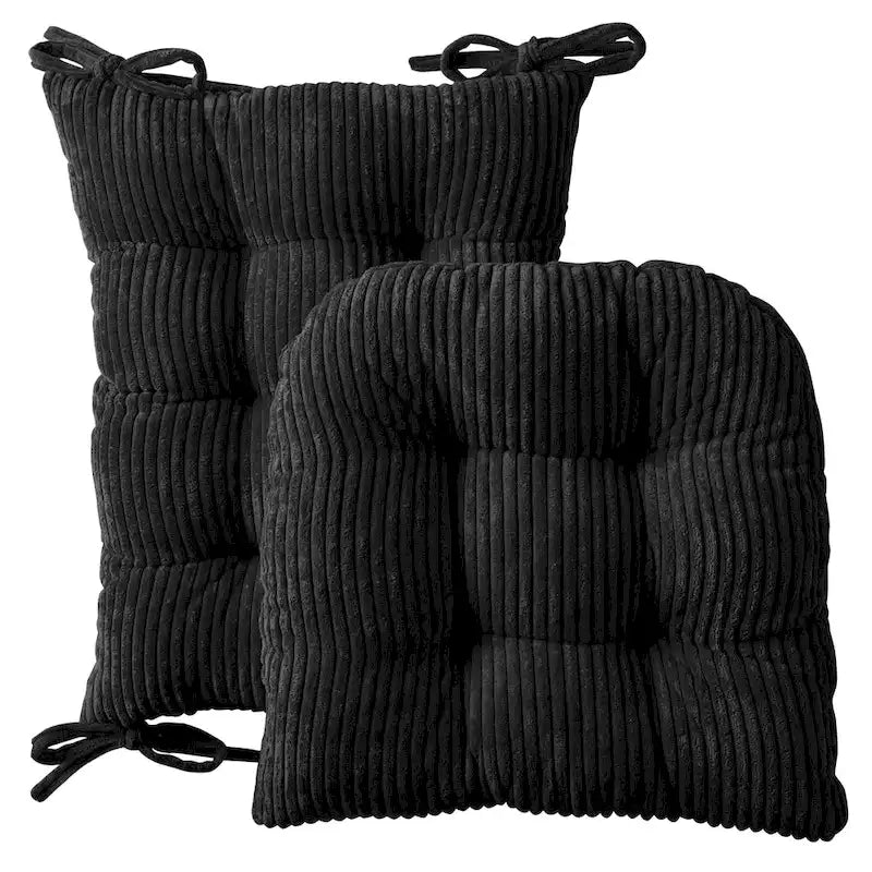 Ensembles de coussins de chaise berçante 2 pièces en velours côtelé antidérapants