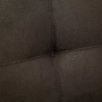 Canapé futon de rangement capitonné en tissu marron de transition