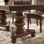 Table de salle à manger à double piédestal Constantinople avec rallonge