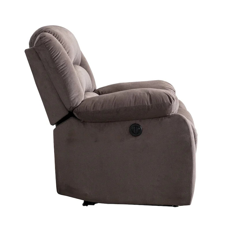 Fauteuil inclinable électrique avec accoudoirs rembourrés et port USB