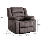 Fauteuil inclinable électrique avec accoudoirs rembourrés et port USB