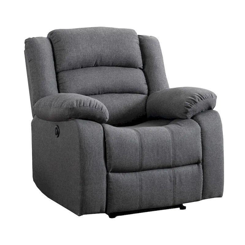 Fauteuil inclinable électrique avec accoudoirs rembourrés et port USB