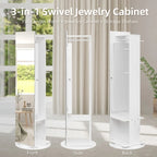 Armoire à bijoux miroir pleine longueur 360 avec portemanteau - S.O.