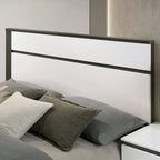 Chambre à coucher moderne en bois blanc 3 pièces avec plateforme (USB)