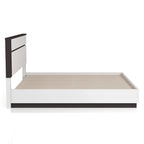 Chambre à coucher moderne en bois blanc 3 pièces avec plateforme (USB)
