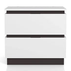 Chambre à coucher moderne en bois blanc 3 pièces avec plateforme (USB)