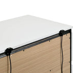 Chambre à coucher moderne en bois blanc 3 pièces avec plateforme (USB)