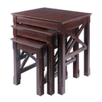 Tables gigognes 3 pièces Xola, cappuccino - 21,1 larg. x 17,3 prof. x 22,1 haut.