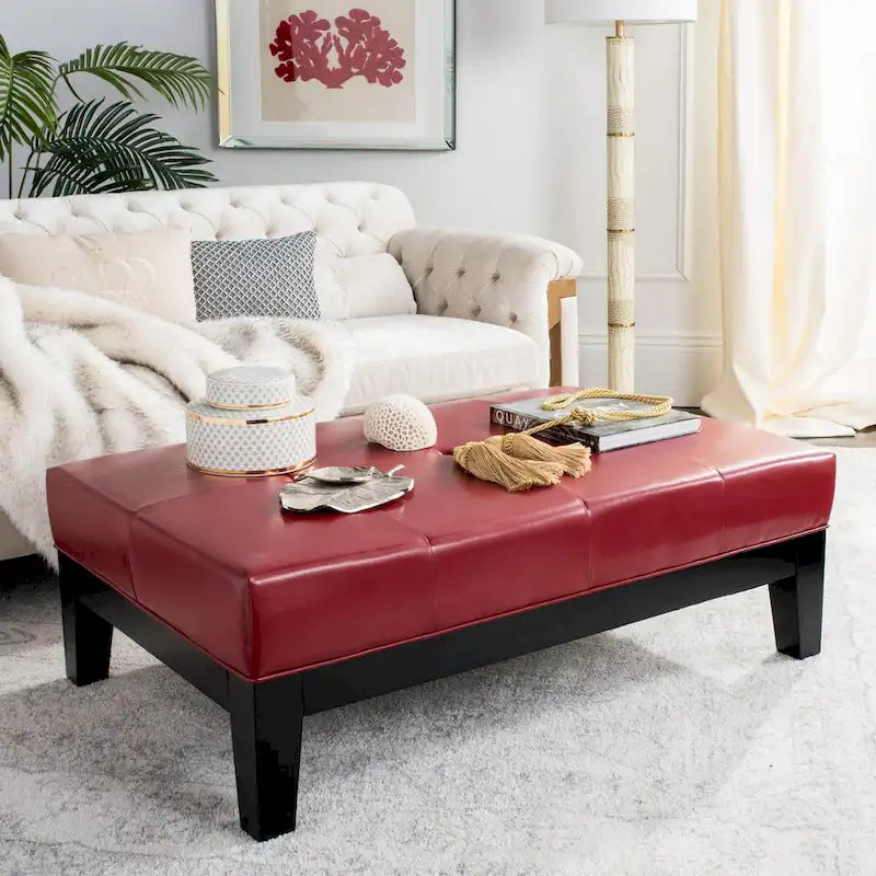 Ottoman de cocktail Kirsten en bois massif