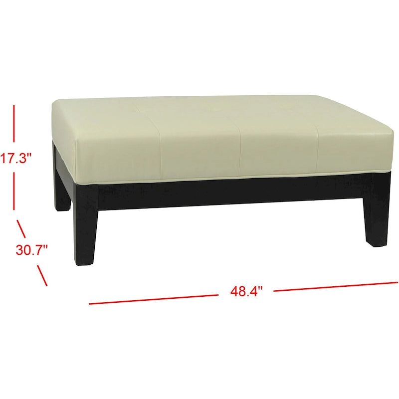 Ottoman de cocktail Kirsten en bois massif