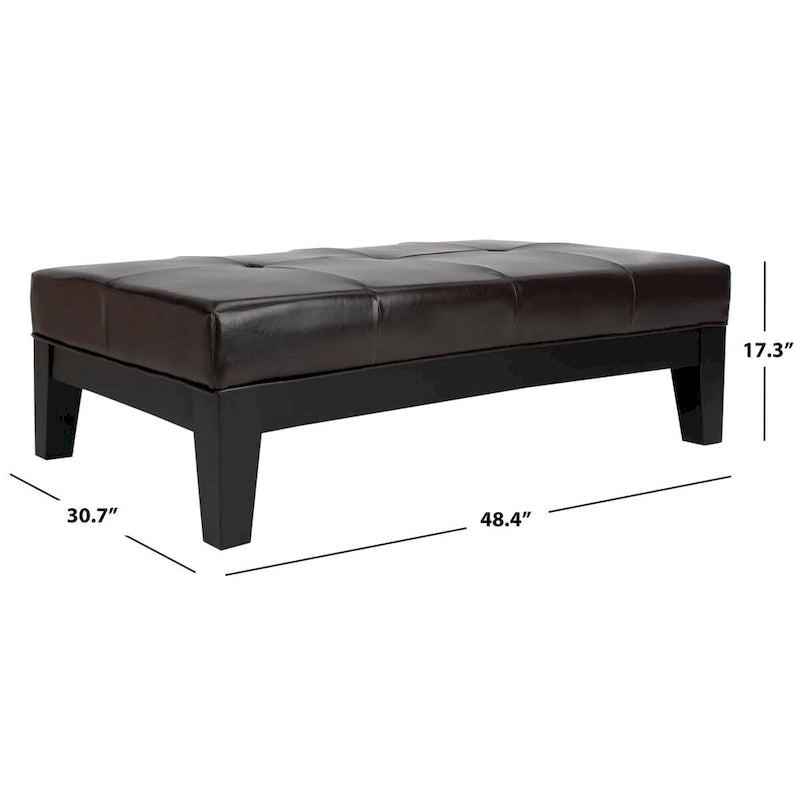 Ottoman de cocktail Kirsten en bois massif