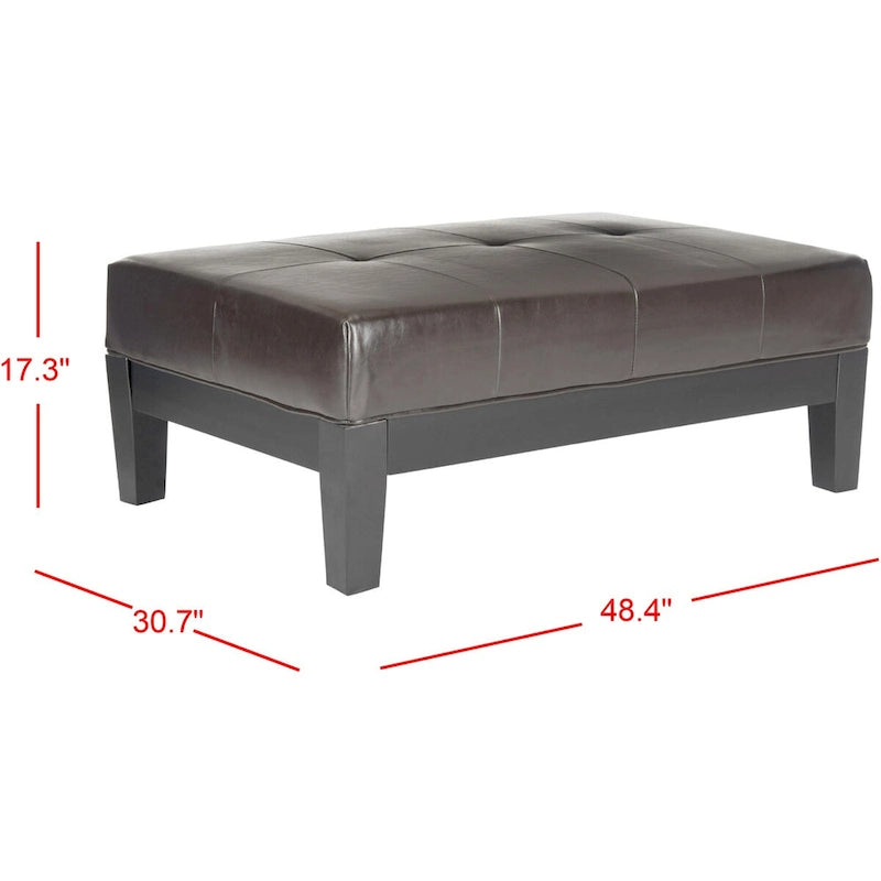 Ottoman de cocktail Kirsten en bois massif
