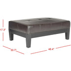 Ottoman de cocktail Kirsten en bois massif