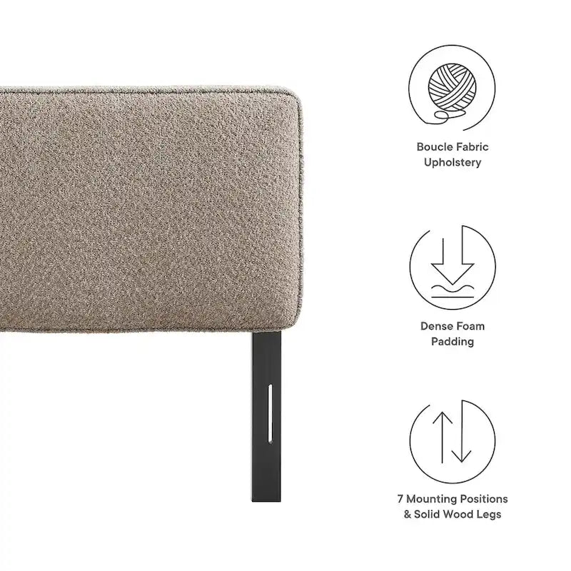 Tête de lit en tissu bouclé Lindee
