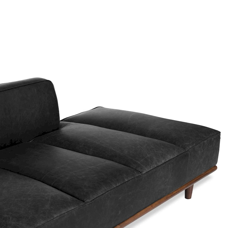 Lit de repos Jasper - Cuir véritable italien pleine fleur