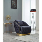Ensemble de salon Aryanna 3 pièces, 1 canapé et 2 fauteuils, dossier touffeté