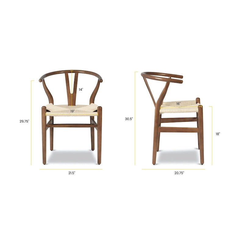 Chaise Weave - Bois massif avec assise tissée