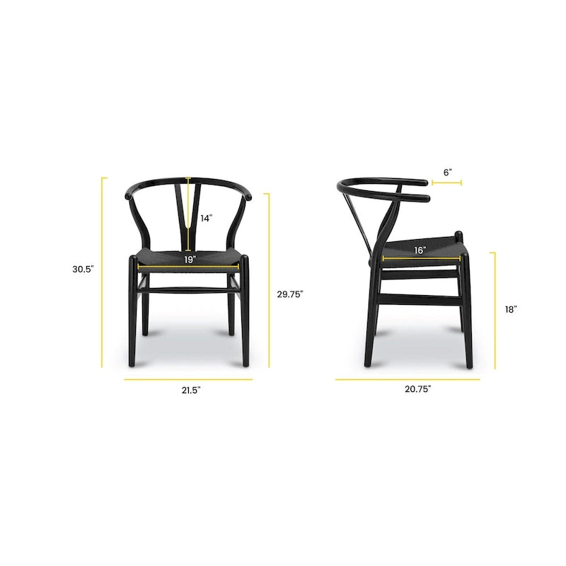 Chaise Weave - Bois massif avec assise tissée