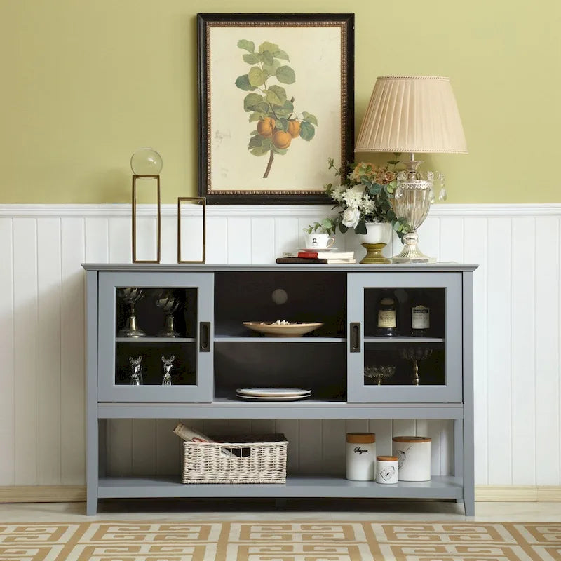 Table buffet contemporaine 55 pouces grise