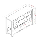 Table buffet contemporaine 55 pouces grise