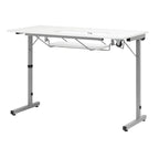 Table de couture pliante portable Rollaway II Argent/Blanc