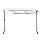 Table de couture pliante portable Rollaway II Argent/Blanc