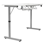 Table de couture pliante portable Rollaway II Argent/Blanc
