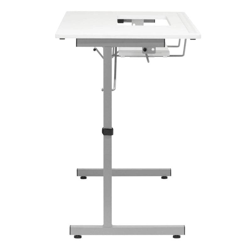 Table de couture pliante portable Rollaway II Argent/Blanc