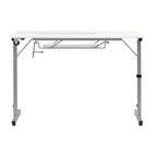 Table de couture pliante portable Rollaway II Argent/Blanc