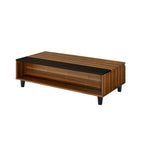 Table basse Avala avec plateau relevable en noyer et noir