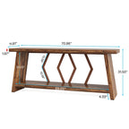 Table console de canapé de 180 cm avec rangement pour entrée et salon