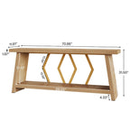 Table console de canapé de 180 cm avec rangement pour entrée et salon