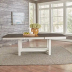 Table de banquet blanche avec chaises - 5, 6 ou 7 pièces