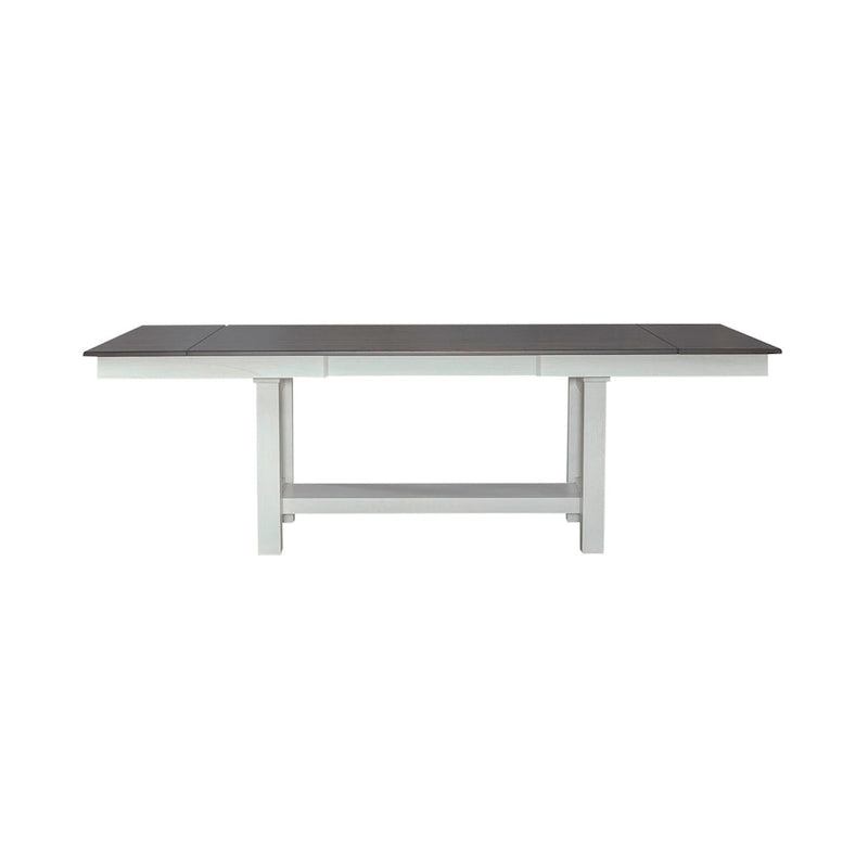 Table de banquet blanche avec chaises - 5, 6 ou 7 pièces