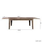 Table de salle à manger extensible rectangulaire – Table de cuisine fonctionnelle pour 4 à 12 personnes
