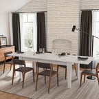 Table de salle à manger extensible rectangulaire – Table de cuisine fonctionnelle pour 4 à 12 personnes