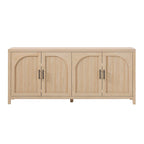 Buffet moderne Middlebrook de 70 pouces avec portes cannelées arquées