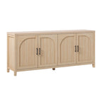 Buffet moderne Middlebrook de 70 pouces avec portes cannelées arquées