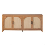 Buffet moderne Middlebrook de 70 pouces avec portes cannelées arquées